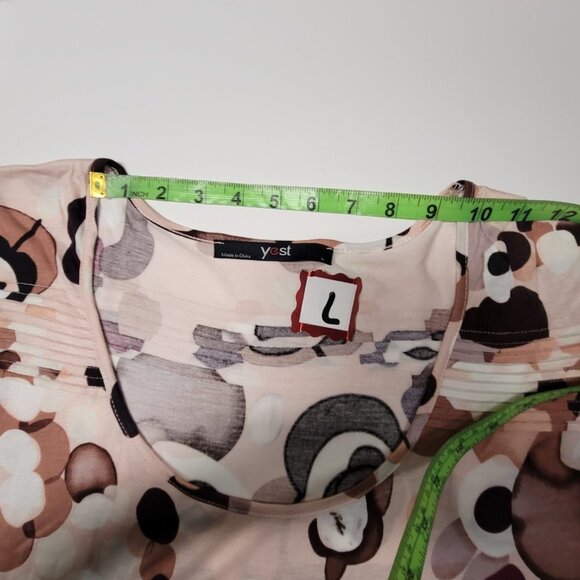 Yest Short Sleeve  Lightweight Soft Pink and Brown Casual Tops- Size L, Size XL - Picture 12 of 16
